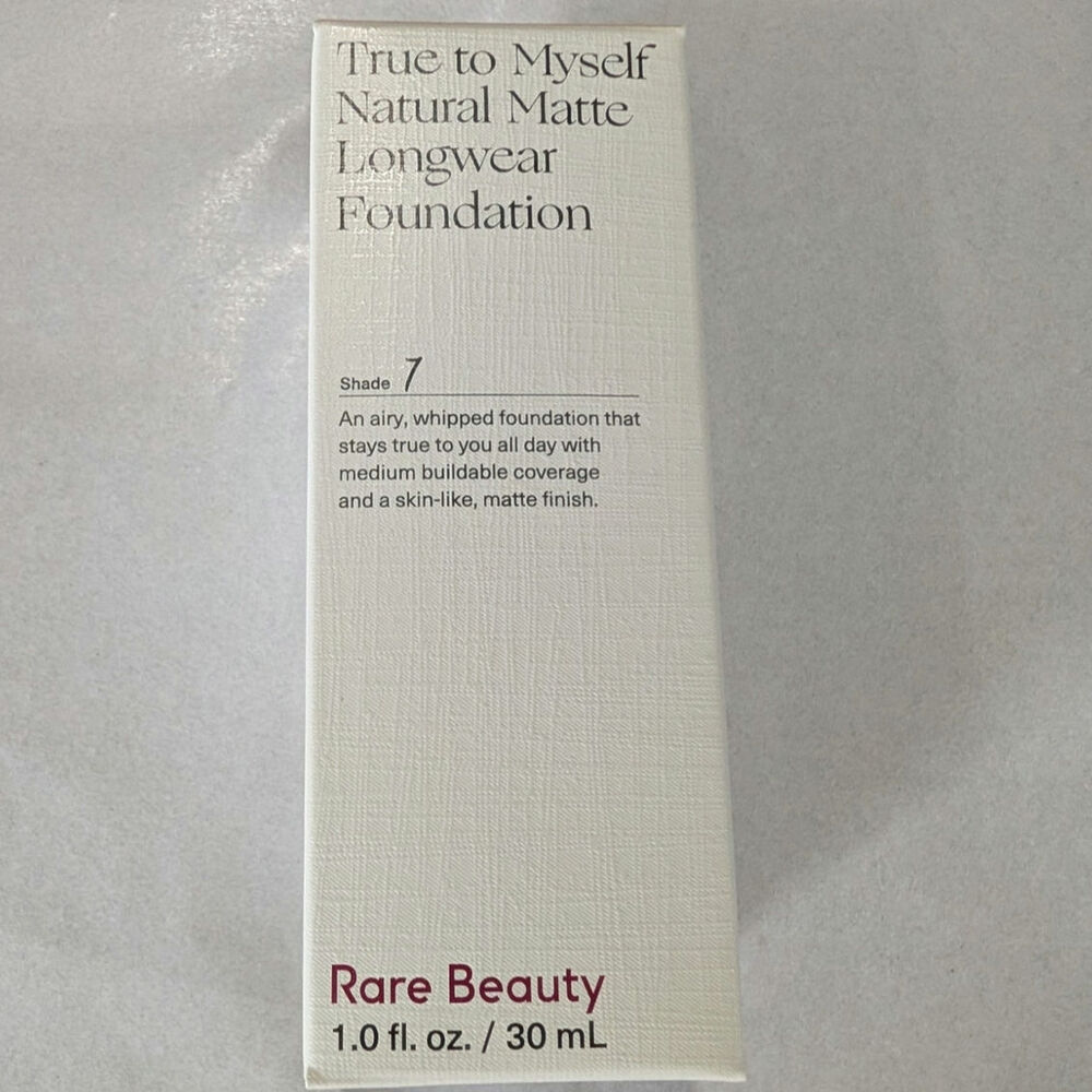 Rare Beauty True to Myself Natural Matte Foundation Shade 7 Light Warm 1.0 fl oz - Picture 2 of 5